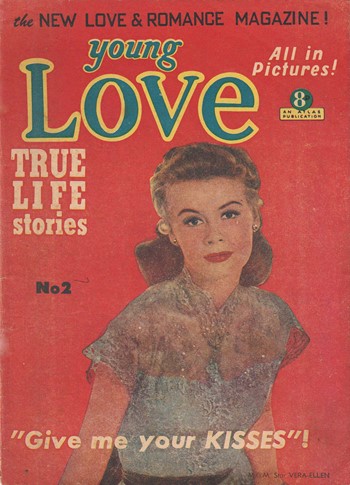 YOUNG LOVE magazine side cover Issue 2   1951