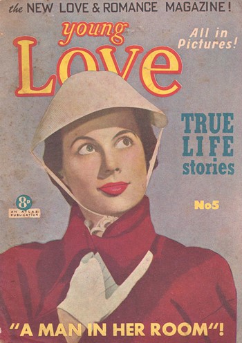 YOUNG LOVE magazine side cover Issue 5   1951