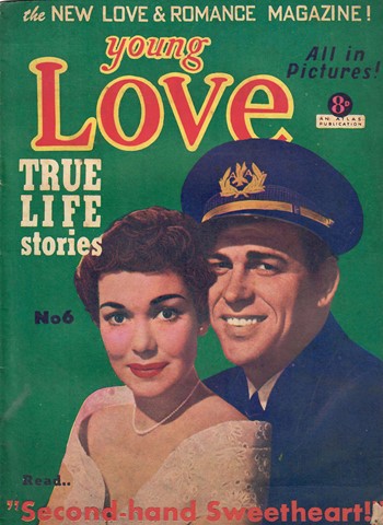 YOUNG LOVE magazine side cover Issue 6   1951