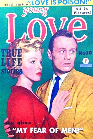 YOUNG LOVE magazine side cover Issue 30  November 1953