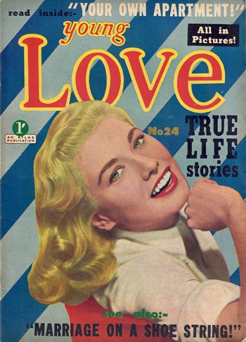 YOUNG LOVE magazine side cover Issue 24   1953