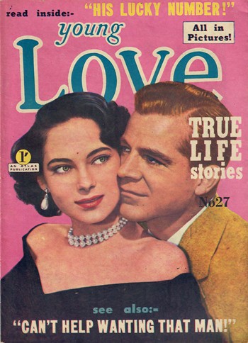 YOUNG LOVE magazine side cover Issue 27   1953