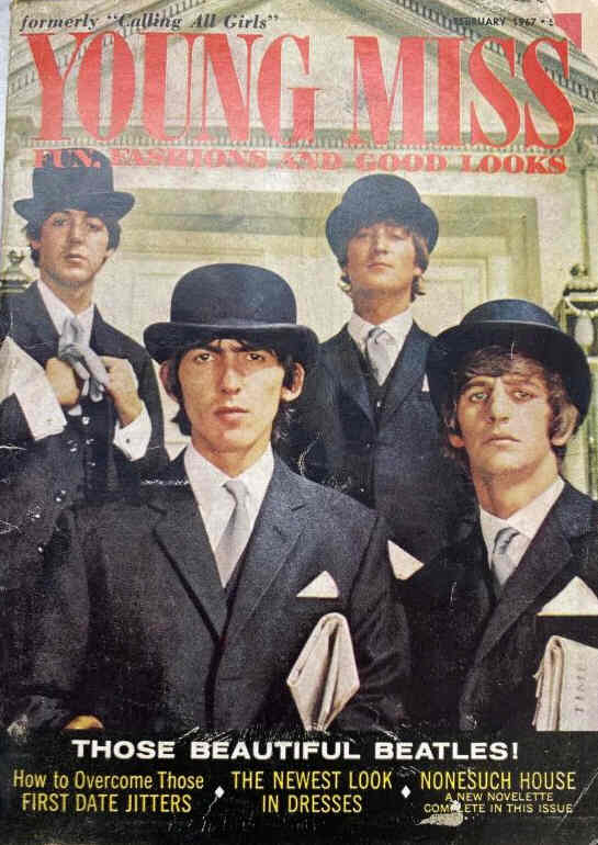 YOUNG MISS magazine side cover  February 1967