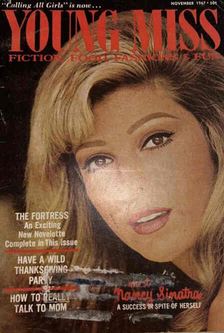 YOUNG MISS magazine side cover  November 1967