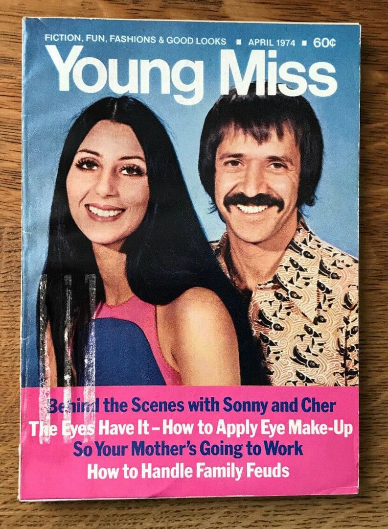 YOUNG MISS magazine side cover  April 1974