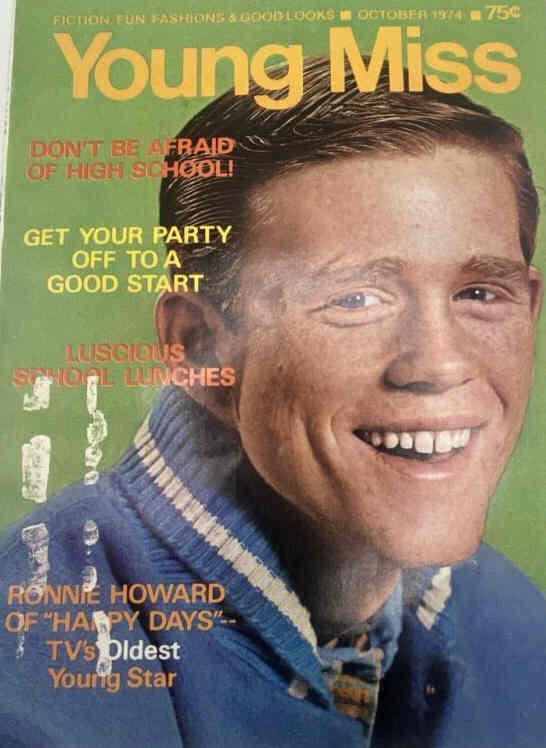 YOUNG MISS magazine side cover  October 1974