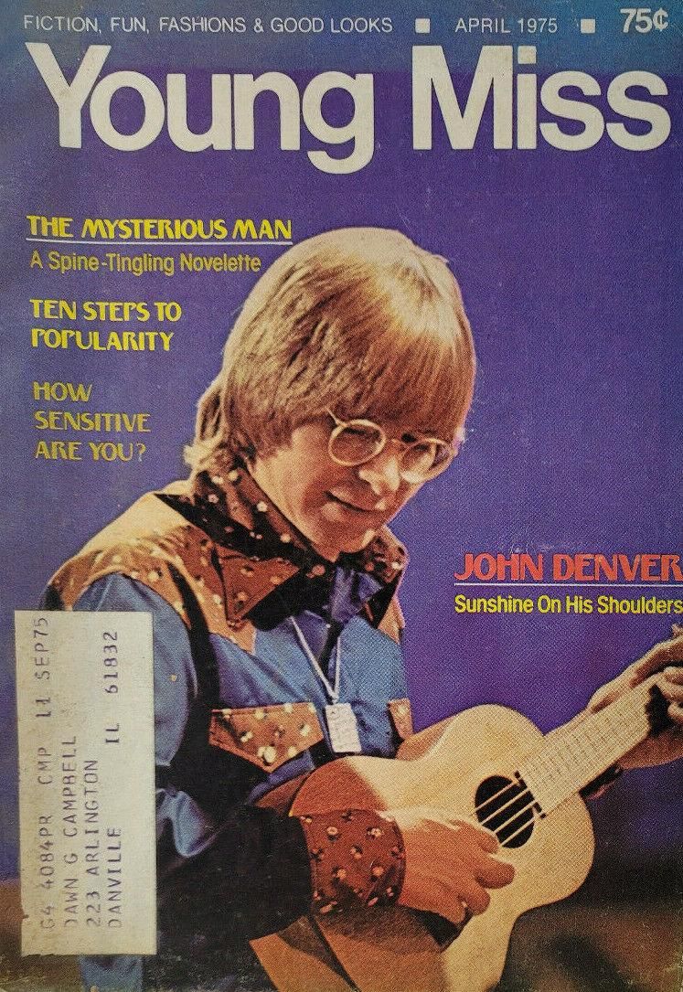 YOUNG MISS magazine side cover  April 1975