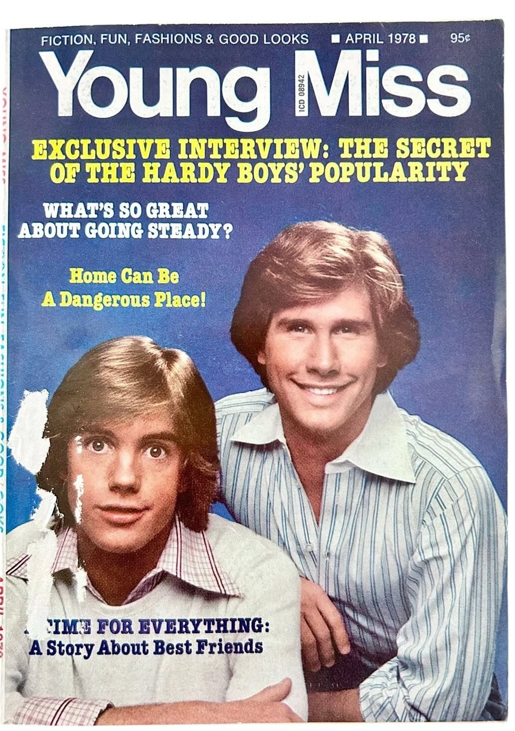 YOUNG MISS magazine side cover  April 1978