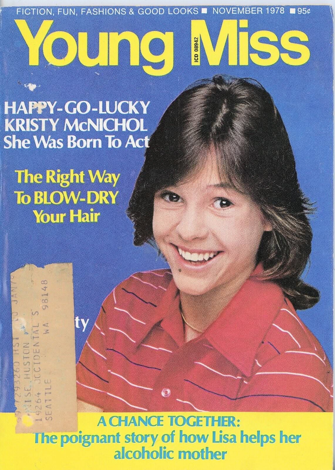 YOUNG MISS magazine side cover  November 1978