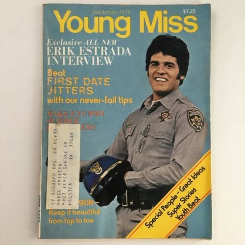 YOUNG MISS magazine side cover  September 1979