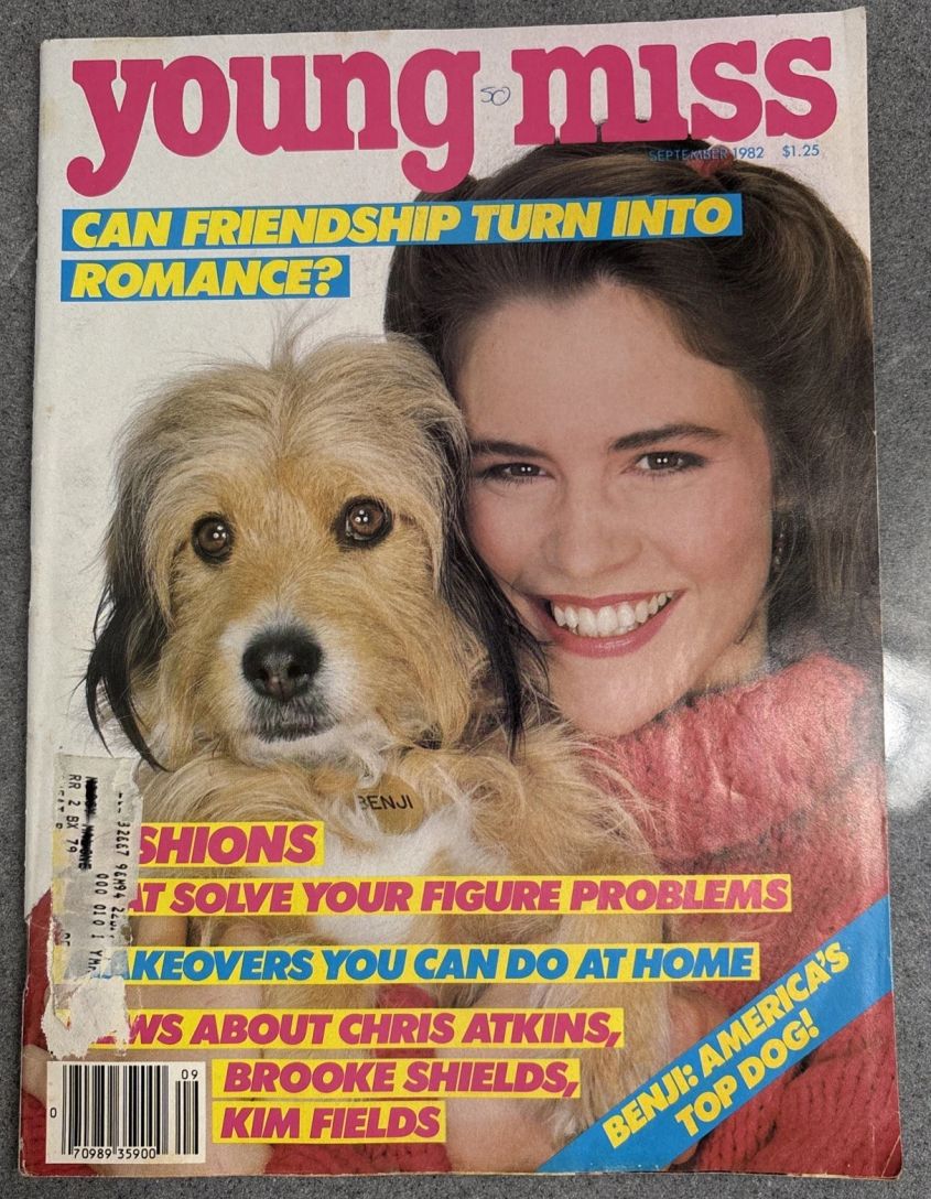 YOUNG MISS magazine side cover  September 1982