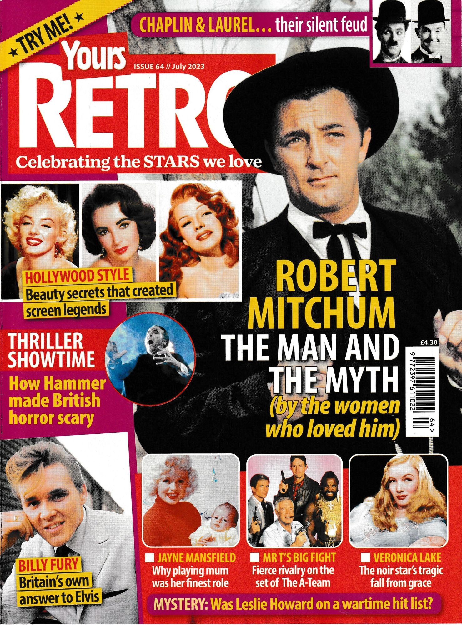 YOURS RETRO magazine side cover Issue 64  July 2023