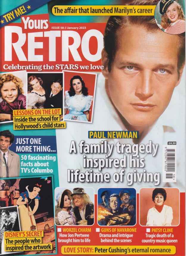 YOURS RETRO magazine side cover Issue 58  January 2023