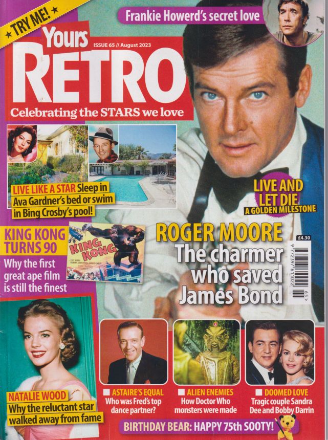 YOURS RETRO magazine side cover Issue 65  August 2023
