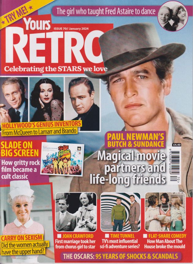 YOURS RETRO magazine side cover Issue 70  January 2024