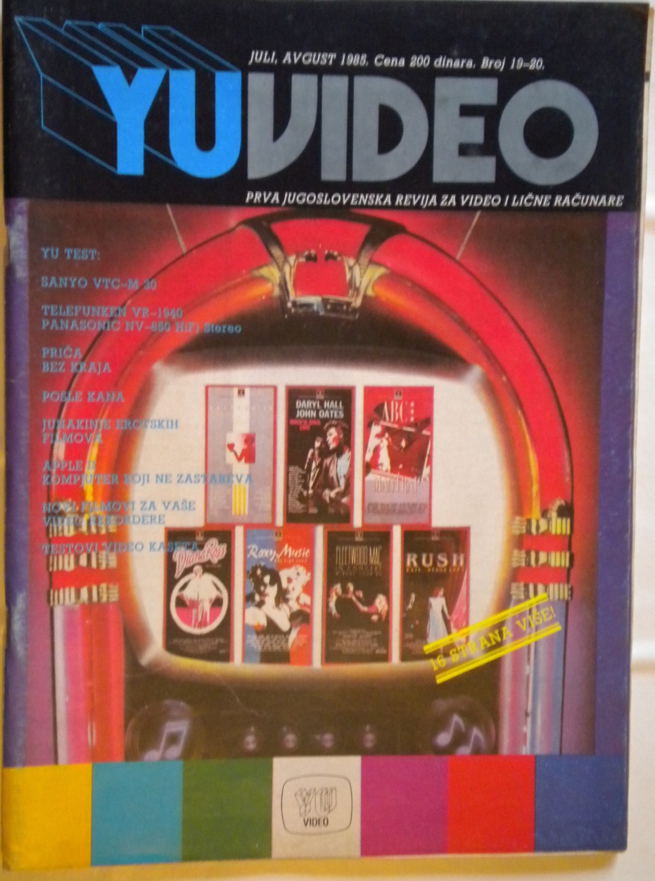 YU VIDEO magazine side cover Issue 19-20  July- August 1985