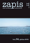 ZAPIS magazine side cover Issue 54  2007