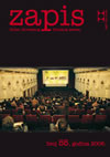 ZAPIS magazine side cover Issue 55  2007