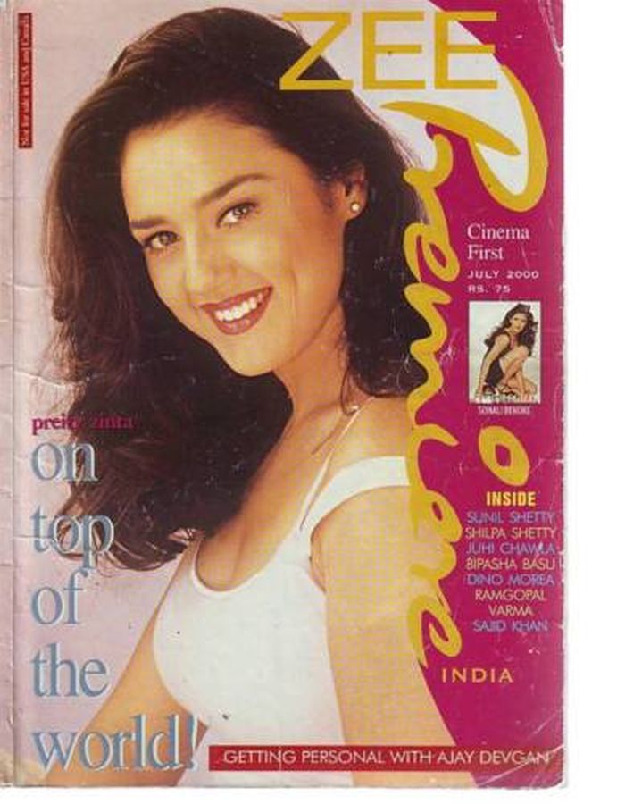 ZEE PREMIERE magazine side cover July 2000