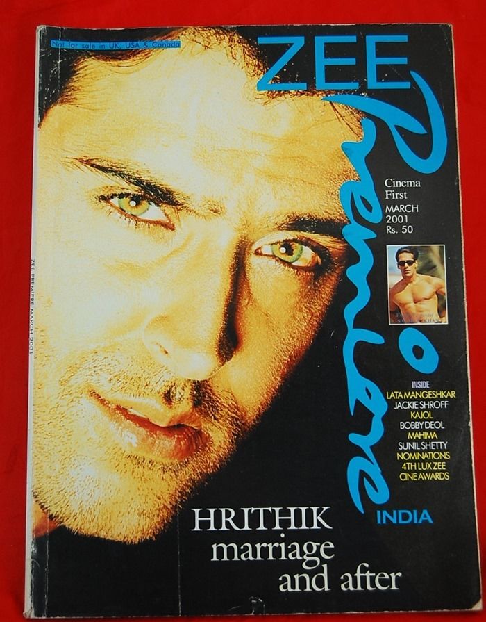 ZEE PREMIERE magazine side cover March 2001