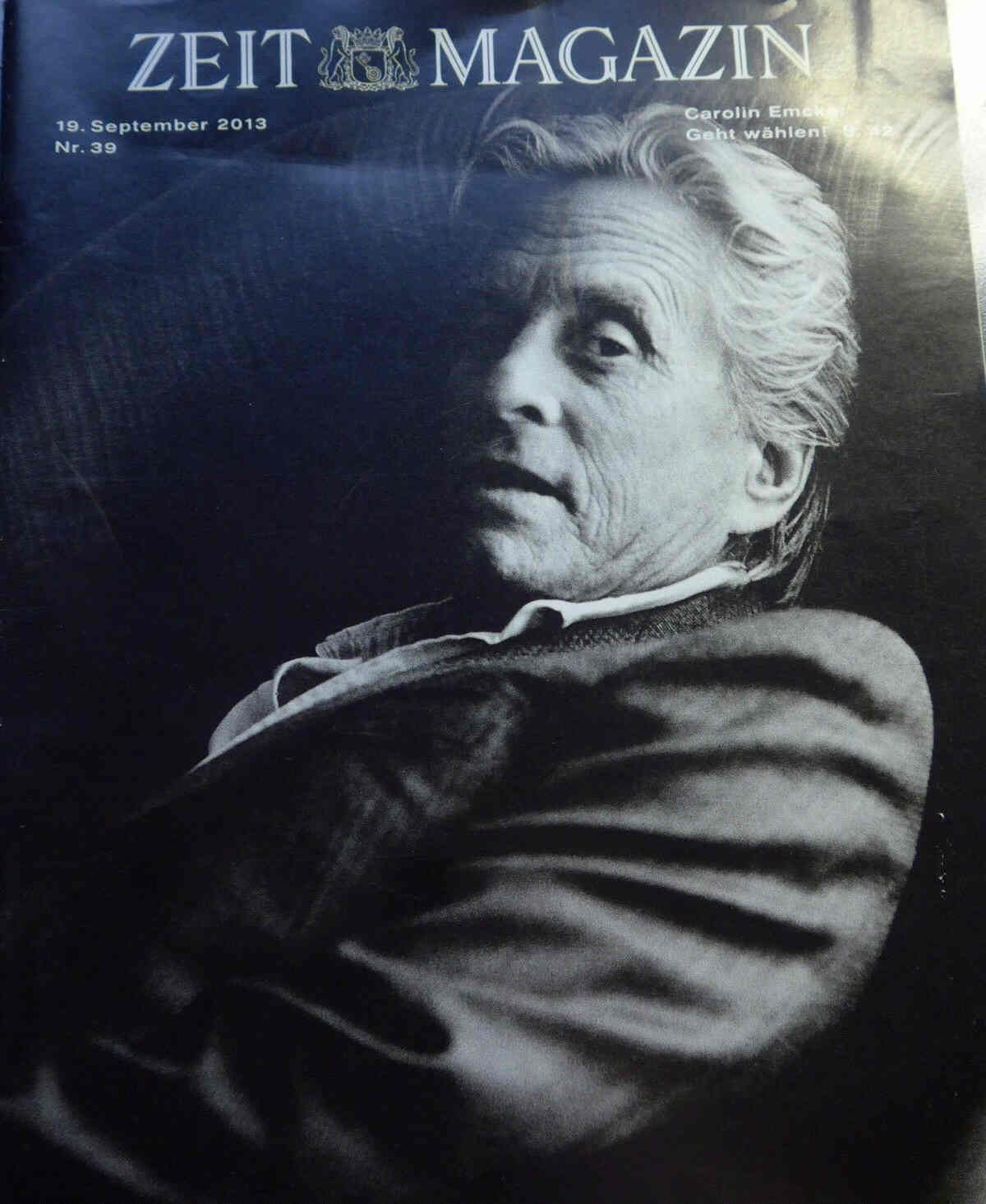 ZEITMAGAZIN magazine side cover Issue 39 19 September 2013