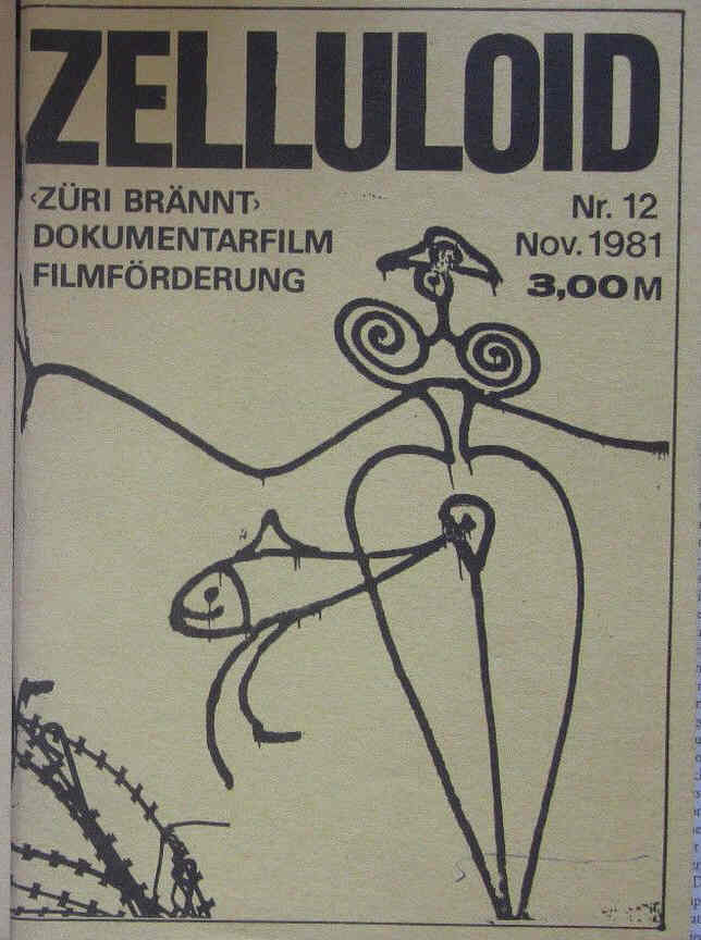 ZELLULOID magazine side cover Issue 12  November 1981