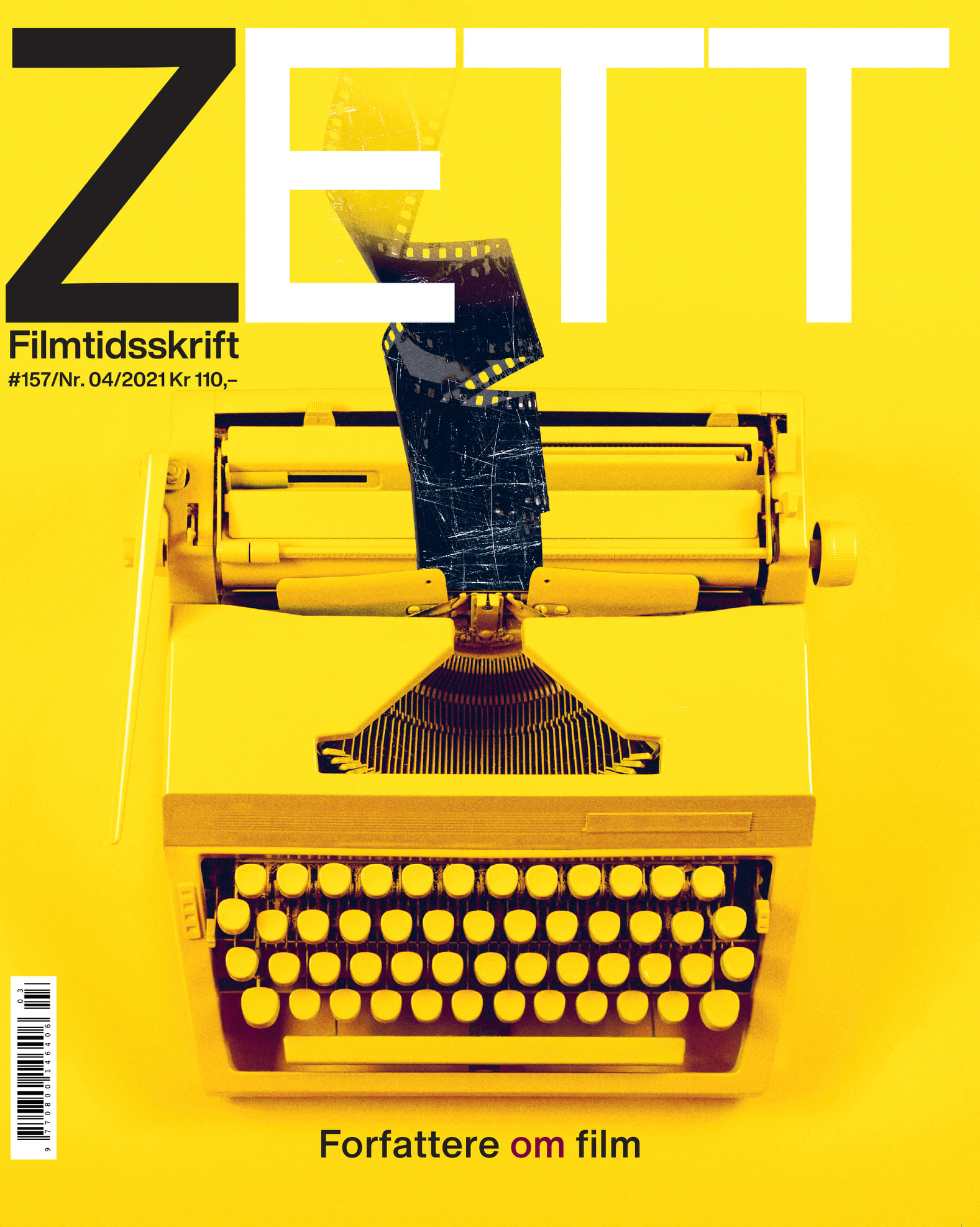 Z FILMTIDSSKRIFT magazine side cover Issue 157  October 2021