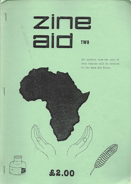 ZINE AID magazine side cover Issue 2  1986