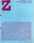 Z FILMTIDSSKRIFT magazine side cover Issue 1  1986