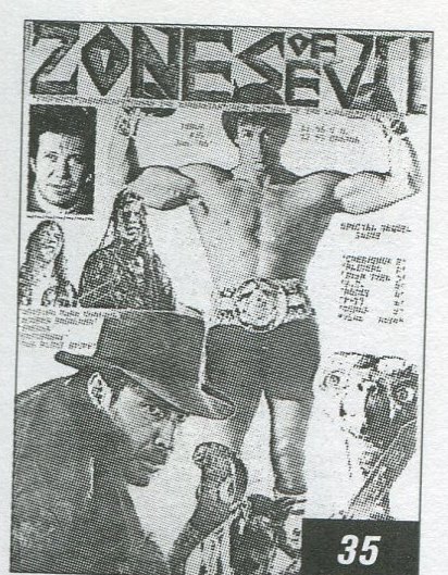 ZONES OF EVIL magazine side cover Issue 35  1985