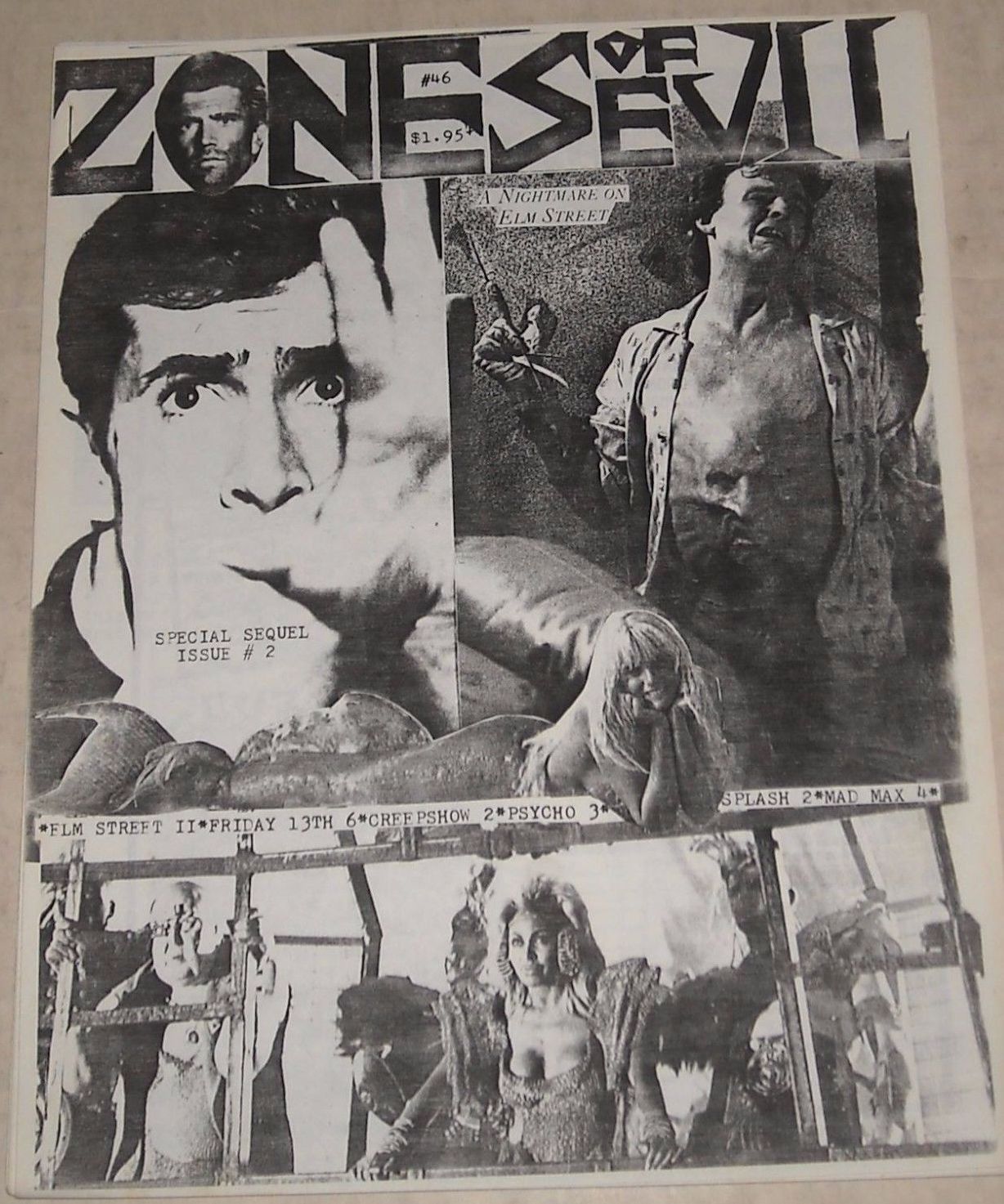 ZONES OF EVIL magazine side cover Issue 46  1986