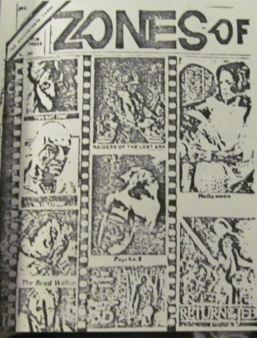 ZONES OF EVIL magazine side cover Issue 26   1984