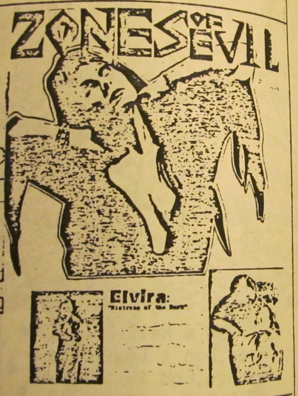 ZONES OF EVIL magazine side cover Issue 34   1985
