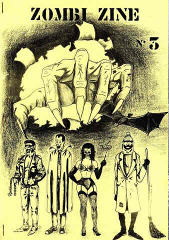 ZOMBI ZINE magazine side cover Issue 3  1982