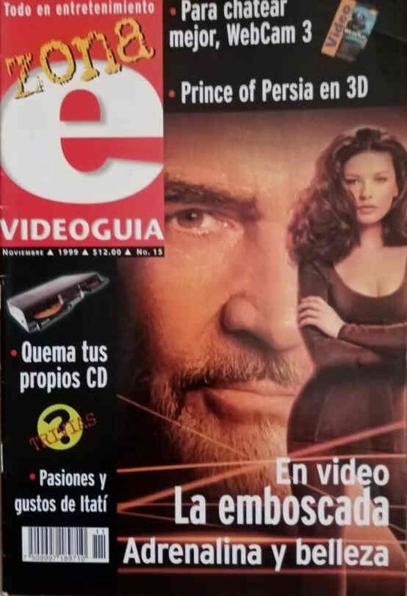 ZONA E VIDEOGUIA magazine side cover Issue 15  November 1999