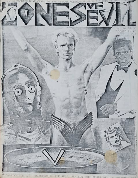 ZONES OF EVIL magazine side cover Issue 38   1985