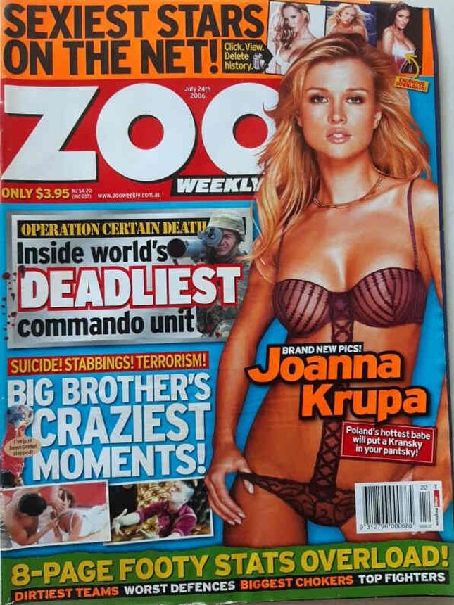 ZOO WEEKLY AUSTRALIA magazine side cover 24 July 2006