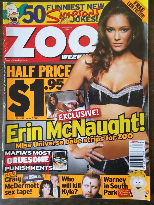 ZOO WEEKLY AUSTRALIA magazine side cover 16 October 2006