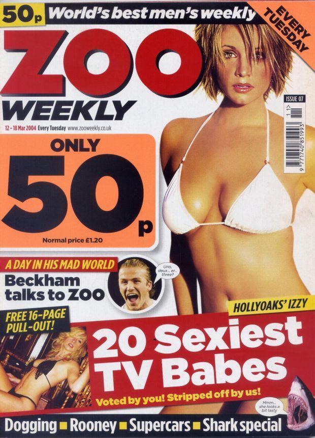ZOO WEEKLY UK magazine side cover Issue 7 12 March 2004