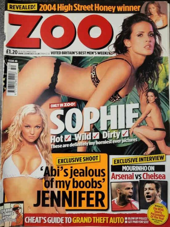 ZOO WEEKLY UK magazine side cover 10 December 2004