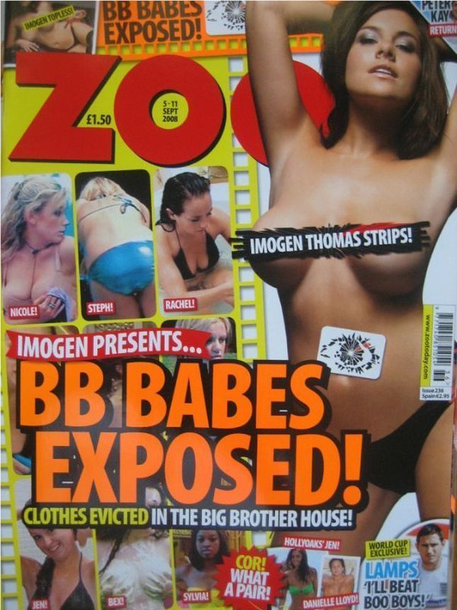 ZOO WEEKLY UK magazine side cover 5 September 2008