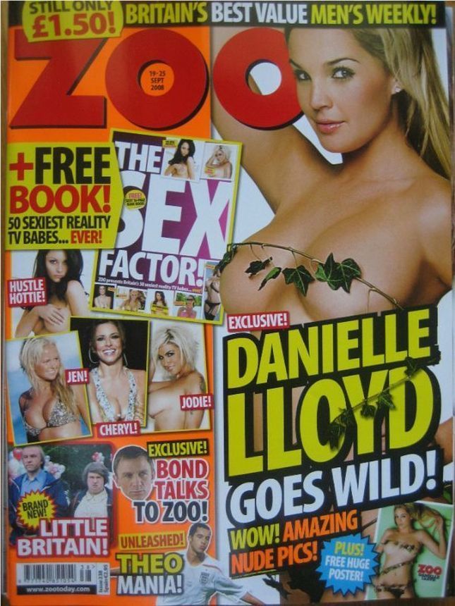 ZOO WEEKLY UK magazine side cover 19 September 2008